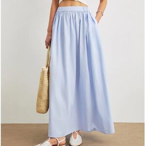 Commense Cotton A-Line Skirt With Pockets
